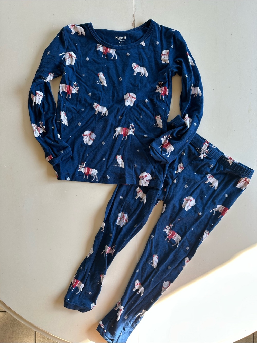 Kyte BABY Christmas / Holiday pajamas frosty friends size 4T